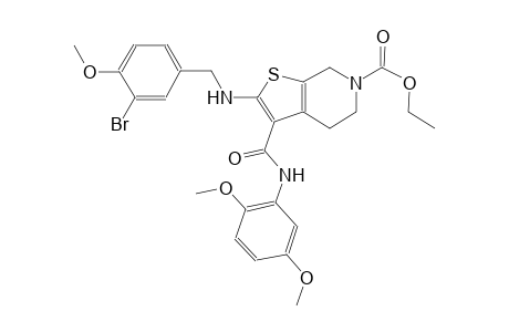 thieno[2,3-c]pyridine-6(5H)-carboxylic acid, 2-[[(3-bromo-4-methoxyphenyl)methyl]amino]-3-[[(2,5-dimethoxyphenyl)amino]carbonyl]-4,7-dihydro-, ethyl ester