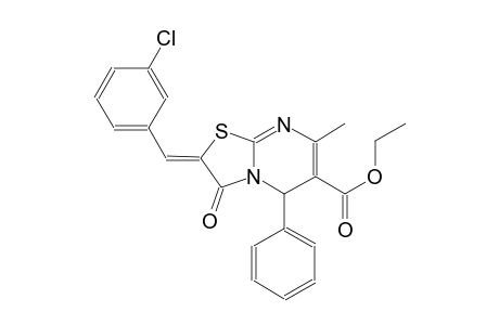 ethyl (2Z)-2-(3-chlorobenzylidene)-7-methyl-3-oxo-5-phenyl-2,3-dihydro-5H-[1,3]thiazolo[3,2-a]pyrimidine-6-carboxylate