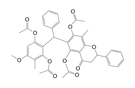 4H-1-Benzopyran-4-one, 5,7-bis(acetyloxy)-6-[[2,6-bis(acetyloxy)-4-methoxy-3-methylphenyl]ph enylmethyl]-2,3-dihydro-8-methyl-2-phenyl-