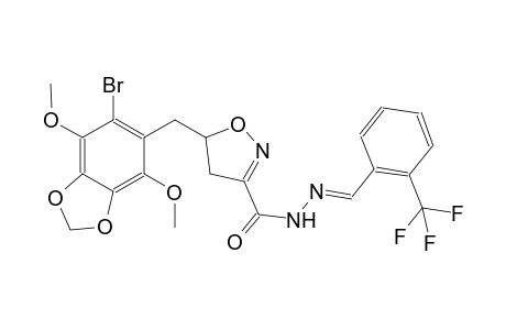 3-isoxazolecarboxylic acid, 5-[(6-bromo-4,7-dimethoxy-1,3-benzodioxol-5-yl)methyl]-4,5-dihydro-, 2-[(E)-[2-(trifluoromethyl)phenyl]methylidene]hydrazide