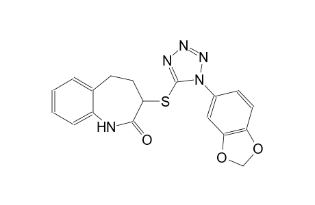 2H-1-benzazepin-2-one, 3-[[1-(1,3-benzodioxol-5-yl)-1H-tetrazol-5-yl]thio]-1,3,4,5-tetrahydro-