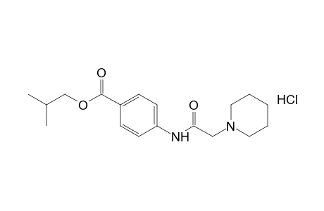 p-(2-piperidinoacetamido)benzoic acid, isobutyl ester, hydrochloride