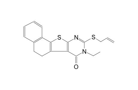 naphtho[2',1':4,5]thieno[2,3-d]pyrimidin-7(6H)-one, 8-ethyl-5,8-dihydro-9-(2-propenylthio)-