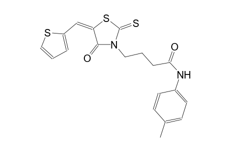 3-thiazolidinebutanamide, N-(4-methylphenyl)-4-oxo-5-(2-thienylmethylene)-2-thioxo-, (5E)-