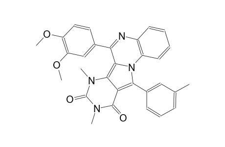 pyrimido[4',5':3,4]pyrrolo[1,2-a]quinoxaline-8,10(7H,9H)-dione, 6-(3,4-dimethoxyphenyl)-7,9-dimethyl-11-(3-methylphenyl)-