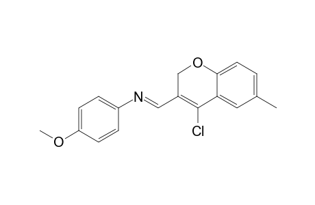 Benzenamine, N-[(4-chloro-6-methyl-2H-1-benzopyran-3-yl)methylene]-4-methoxy-
