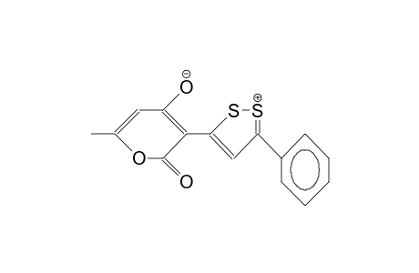 6-Methyl-3-(5'-phenyl-1',2'-dithiol-3'-ylidene)-2,3-dihydro-pyran-2,4-dione