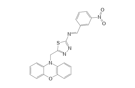 5-(3-NITROBENZYLIDENEAMINO)-2-(PHENOXAZINYL-METHYL)-1,3,4-THIADIAZOLE