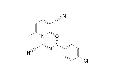 3-Cyano-1-((2-p-chlorophenylhydrazono)cyanomethyl)-4,6-dimethyl-2-pyridone