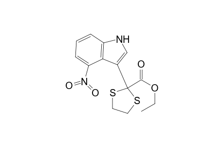 1,3-Dithiolane-2-carboxylic acid, 2-(4-nitro-1H-indol-3-yl)-, ethyl ester