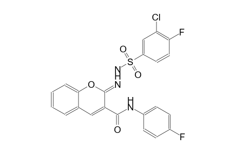 benzenesulfonic acid, 3-chloro-4-fluoro-, 2-[(2Z)-3-[[(4-fluorophenyl)amino]carbonyl]-2H-1-benzopyran-2-ylidene]hydrazide