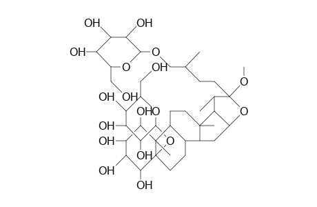 26-O.beta.-D-Glucopyranosyl-22-methoxy-5.beta.-furostane-1.beta.,2.beta.,3.beta.,4.beta.,5.beta.,26-hexaol-5-O.beta.-D-glucopyra