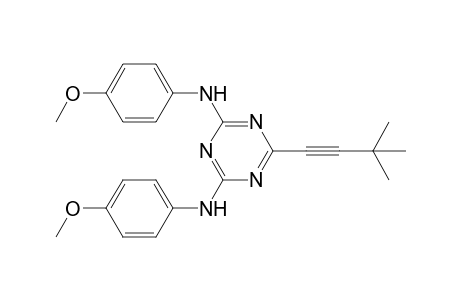 6-(3,3-dimethylbut-1-ynyl)-2-N,4-N-bis(4-methoxyphenyl)-1,3,5-triazine-2,4-diamine