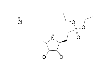 DIETHYL-(2S,3S,4R,5S)-2'-(3,4-DIHYDROXY-5-METHYLPYRROLIDIN-2-YL)-METHANEPHOSPHONATE-HYDROCHLORIDE