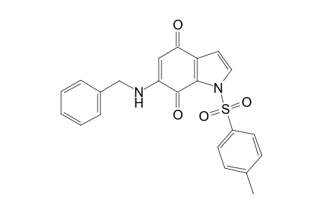 1-(4-Methylphenyl)sulfonyl-6-[(phenylmethyl)amino]indole-4,7-dione