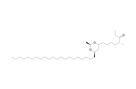 3-Octanone, 8-(6-heneicosyl-2-methyl-1,3-dioxan-4-yl)-4-methyl-, [4R-[4.alpha.(R*),6.beta.]]-