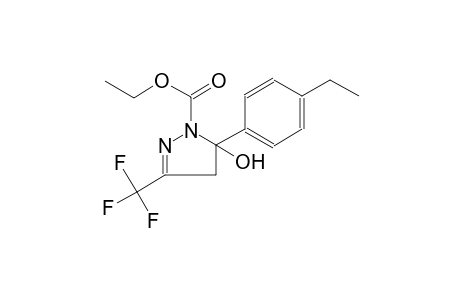 ethyl 5-(4-ethylphenyl)-5-hydroxy-3-(trifluoromethyl)-4,5-dihydro-1H-pyrazole-1-carboxylate