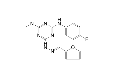 2-furaldehyde [4-(dimethylamino)-6-(4-fluoroanilino)-1,3,5-triazin-2-yl]hydrazone