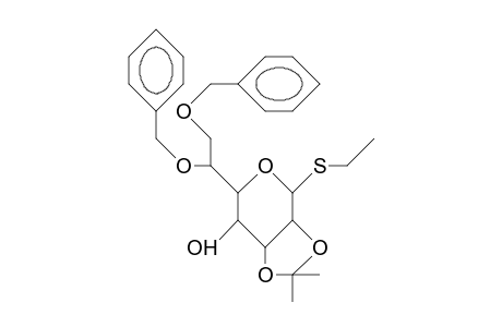 Ethyl 6,7-O-di-O-benzyl-2,3-O-isopropylidene-1-thio-L-glycero-A-D-manno-heptopyranoside