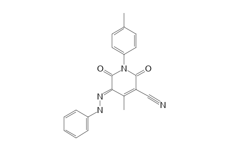 4-METHYL-1-(4-METHYLPHENYL)-2,6-DIXO-5-(PHENYLHYDRAZONO)-1,2,5,6-TETRAHYDROPYRIDINE-3-CARBONITRILE