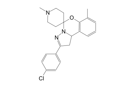 2-(4-chlorophenyl)-1',7-dimethyl-1,10b-dihydrospiro[benzo[e]pyrazolo[1,5-c][1,3]oxazine-5,4'-piperidine]