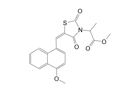 methyl 2-{(5E)-5-[(4-methoxy-1-naphthyl)methylene]-2,4-dioxo-1,3-thiazolidin-3-yl}propanoate