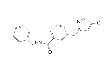 3-[(4-chloro-1H-pyrazol-1-yl)methyl]-N-(4-methylbenzyl)benzamide