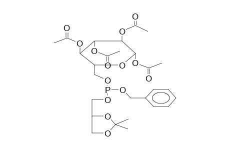 BENZYL(D,L-2,3-ISOPROPYLIDENEDIOXY-1-PROPOXY)-(1,2:3,4-TETRA-O-ACETYL-BETA-D-GLUCOPYRANOSO-6)PHOSPHITE