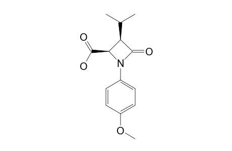 CIS-1-PARA-ANISYL-4-CARBOXY-3-ISOPROPYLAZETIDIN-2-ONE