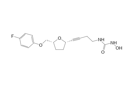 (2S,5R)-cis-5-(4-Fluorophenoxymethyl)-2-(1-N-hydroxyureidyl-3-butyn-4-yl)tetrahydrofuran