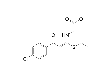 Methyl 2-{[(E)-1-(ethylsulfanyl)-3-oxo-3-(4-chlorophenyl)-1-propenyl]amino}acetate