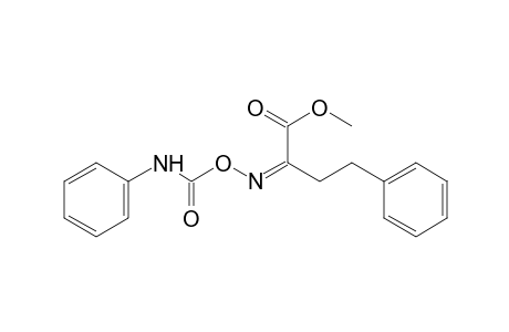 2-oxo-4-phenylbutyric acid, methyl ester, O-(phenylcarbamoyl)oxime