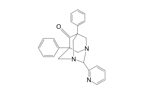 1,3-Diazatricyclo[3.3.1.1(3,7)]decan-6-one, 5,7-diphenyl-2-(2-pyridinyl)-
