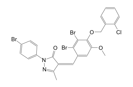 (4Z)-2-(4-bromophenyl)-4-{2,3-dibromo-4-[(2-chlorobenzyl)oxy]-5-methoxybenzylidene}-5-methyl-2,4-dihydro-3H-pyrazol-3-one