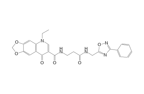 [1,3]dioxolo[4,5-g]quinoline-7-carboxamide, 5-ethyl-5,8-dihydro-8-oxo-N-[3-oxo-3-[[(3-phenyl-1,2,4-oxadiazol-5-yl)methyl]amino]propyl]-