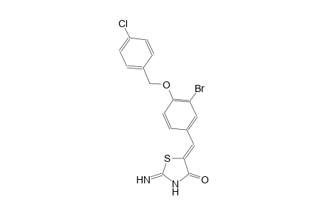 (5Z)-5-{3-bromo-4-[(4-chlorobenzyl)oxy]benzylidene}-2-imino-1,3-thiazolidin-4-one