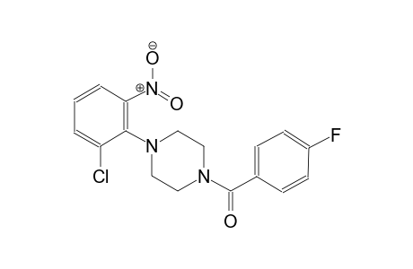 piperazine, 1-(2-chloro-6-nitrophenyl)-4-(4-fluorobenzoyl)-