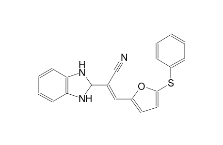 (2Z)-2-(2,3-dihydro-1H-benzimidazol-2-yl)-3-[5-(phenylsulfanyl)-2-furyl]-2-propenenitrile