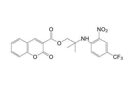 2-OXO-2H-1-BENZOPYRAN-3-CARBOXYLIC ACID, 2-METHYL-2-(2-NITRO-alpha,alpha,alpha-TRIFLUORO-p-TOLUIDINO)PROPYL ESTER