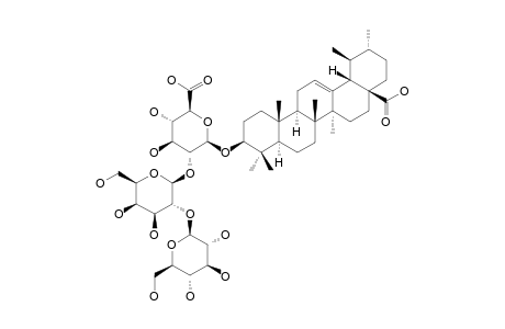 3-O-BETA-D-GLUCOPYRANOSYL-(1->2)-BETA-D-GALACTOPYRANOSYL-(1->2)-BETA-D-GLUCURONOPYRANOSYL-URS-12-EN-28-OIC-ACID