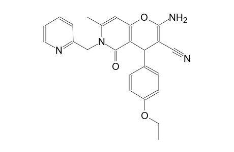 2-amino-4-(4-ethoxyphenyl)-7-methyl-5-oxo-6-(2-pyridinylmethyl)-5,6-dihydro-4H-pyrano[3,2-c]pyridine-3-carbonitrile