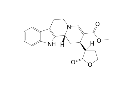 Methyl (2R*,3'R*,12bR*)-(+-)-1,2,6,7,12,12b-hexahydro-2-(tetrahydro-2'-furanon-3'-yl)-indolo[2,3-a]quinolizine-3-carboxylate