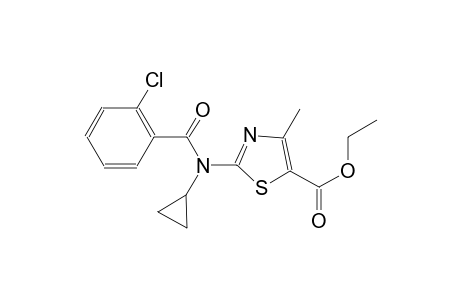 ethyl 2-[(2-chlorobenzoyl)(cyclopropyl)amino]-4-methyl-1,3-thiazole-5-carboxylate