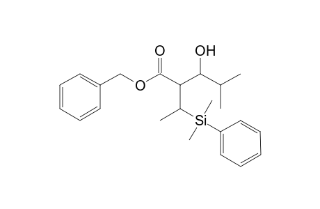 Benzyl (2RS,3SR)-2-[(SR)-1-dimethyl(phenyl)silylethyl]-3-hydroxy-4-methylpentanoate