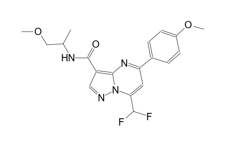 7-(difluoromethyl)-N-(2-methoxy-1-methylethyl)-5-(4-methoxyphenyl)pyrazolo[1,5-a]pyrimidine-3-carboxamide