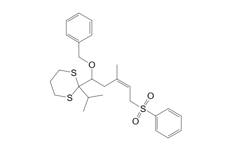 2-Isopropyl-2-(3'-methyl-5'-benzenesulfonyl-1'-benzyloxy-3'-(Z)-pentenyl)-1,3-dithiane