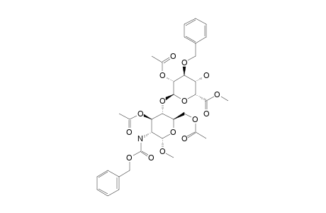 #5;METHYL-(METHYL-2-O-ACETYL-3-O-BENZYL-ALPHA-L-IDOPYRANOSIDURONATE)-(1->4)-3,6-DI-O-ACETYL-2-BENZYLOXYCARBONYLAMINO-2-DEOXY-ALPHA-D-GLUCOPYRANOSIDE