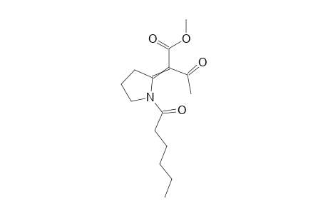 Methyl 2-(1-hexanoylpyrrolidin-2-ylidene)-3-oxobutanoate