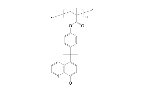 Poly[1-methyl-1-(8-hydroxyquinoline-5-yl-2-prOpylidene-1,4-phenyleneoxycarbonyl)ethylene]; poly[4-{(8-hydroxyquinoline-5-yl)-2-propyl}phenylmethacrylate]