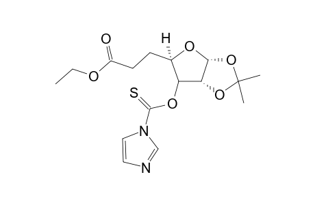 Ethyl 5,6-Dideoxy-1,2-O-isopropylidene-3-O-thiocarbonylimidazole-.alpha.,D-xylo-heptofuranuronate